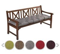 sunnypillow Coussin pour Banc de Jardin 110 x 50 cm - Matelas Exterieur, Interieur - Coussins Assise Balancoire - Confortable Coussins de Meubles pour Terrasse, Balcon, Banquette - Gris