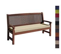 sunnypillow Coussin pour Banc de Jardin 120 x 50 x 5 cm plusieures Tailles et Couleurs à Choisir Assise Confortable pour Banc de terrasse/Balcon/Banquette/Galette de Chaise Ecru