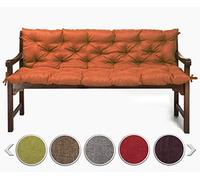 sunnypillow Coussin pour Banc de Jardin 120 x 50 x 50 cm - Orange | Matelas Exterieur, Interieur - Coussins Assise & Dossier Souples - Confortable Coussins pour terrasse, Balcon, Banquette
