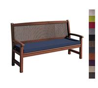 sunnypillow Coussin pour Banc de Jardin 130 x 40 x 5 cm plusieures Tailles et Couleurs à Choisir Assise Confortable pour Banc de terrasse/Balcon/Banquette/Galette de Chaise Bleu foncé