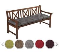 sunnypillow Coussin pour Banc de Jardin 130 x 50 cm - Matelas Exterieur, Interieur - Coussins Assise Balancoire - Confortable Coussins de Meubles pour Terrasse, Balcon, Banquette - Anthracyt