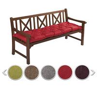 sunnypillow Coussin pour Banc de Jardin 140 x 40 cm - Matelas Exterieur, Interieur - Coussins Assise Balancoire - Confortable Coussins de Meubles pour Terrasse, Balcon, Banquette - Rouge
