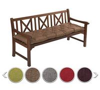 sunnypillow Coussin pour Banc de Jardin 150 x 40 cm - Matelas Exterieur, Interieur - Coussins Assise Balancoire - Confortable Coussins de Meubles pour Terrasse, Balcon, Banquette - Brun
