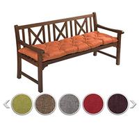 sunnypillow Coussin pour Banc de Jardin 160 x 50 cm - Matelas Exterieur, Interieur - Coussins Assise Balancoire - Confortable Coussins de Meubles pour Terrasse, Balcon, Banquette - Orange