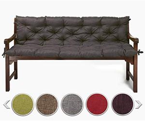 sunnypillow Coussin pour Banc de Jardin 170 x 50 x 50 cm - Anthracyt | Matelas Exterieur, Interieur - Coussins Assise & Dossier Souples - Confortable Coussins pour terrasse, Balcon, Banquette