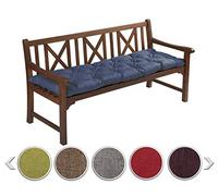 sunnypillow Coussin pour Banc de Jardin 190 x 40 cm - Matelas Exterieur, Interieur - Coussins Assise Balancoire - Confortable Coussins de Meubles pour Terrasse, Balcon, Banquette - Bleu