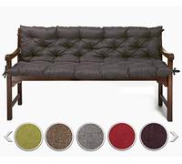 sunnypillow Ensemble Coussin matelassé pour Banc de Jardin 160x50x50cm Tailles et Couleurs à Choisir Assise + Dossier pour Banc de terrasse/Balcon/Banquette/Siège+ Appui Anthracyt