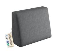 sunnypillow Grand Coussin Dossier pour Canapé Palette Euro - Matelas Extérieur Impermeable, Anti UV - Appui 60 x 40 x 20/10cm - Coussin Salon de Jardin, Terrasse, Balcon - Anthracyt