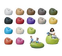 sunnypillow Pouf Poire 125cm diamètre avec 260 L Billes de polystyrène intérieure extérieur Fauteuil avec Rembourrage Perles EPS Vert