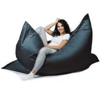 sunnypillow Pouf Poire rectangulaire 100 x 150 cm | avec Billes de polystyrène intérieure extérieur Fauteuil poir avec Rembourrage Perles EPS Housse Amovible