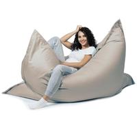 sunnypillow Pouf Poire rectangulaire 100 x 150cm avec Billes de polystyrène intérieure extérieur Fauteuil poir avec Rembourrage Perles EPS Housse Amovible