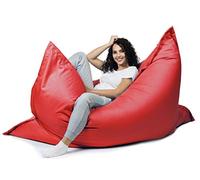 sunnypillow Pouf Poire rectangulaire 180 x 145 cm | avec Billes de polystyrène intérieure extérieur Fauteuil poir avec Rembourrage Perles EPS Housse Amovible