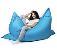 sunnypillow Pouf Poire rectangulaire 180 x 145cm avec Billes de polystyrène intérieure extérieur Fauteuil poir avec Rembourrage Perles EPS Housse Amovible