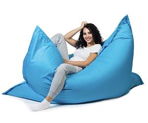 sunnypillow Pouf Poire rectangulaire 180 x 145cm avec Billes de polystyrène intérieure extérieur Fauteuil poir avec Rembourrage Perles EPS Housse Amovible
