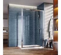 sunnyshowers Nouvelles Ouverture 1000 x 800 mm Glasdeals Spa-Fix Cabine de Douche Rectangle Porte coulissante Paroi latérale Gauche/Droite