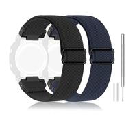Sunnyson Lot de 2 bracelets de montre en nylon extensible compatibles avec Casio G-Shock DW-5600/8900/GWM5610, bracelets de rechange élastiques doux réglables pour montre Casio GA-100/GA-100C/GA-300
