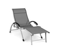 Sunnyvale chaise longue avec repose-pieds en aluminium 4 marches