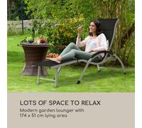 Sunnyvale chaise longue avec repose-pieds en aluminium 4 marches