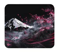 Sunnywall Tapis de souris de jeu XXL - 4 mm d'épaisseur, ultra lisse, antidérapant, bords cousus élégants, durable, configuration de jeu parfaite avec papier mural de bureau (Japanese Mountain Sakura