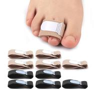 Sunolkie Redresseur Pour Doigts Marteau, Bandages Pour Redresser Les Doigts, Queues pour Doigts, Douleur De Friction, Cloques De Maïs, 10 Pièces (Noir, Beige)
