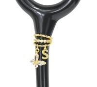 SUNOR reloque stéthoscope papillon et lettre initiale pour infirmières, jolies étiquettes d'identification personnalisées dorées décoratives en strass, accessoire de pédiatrie, médecin