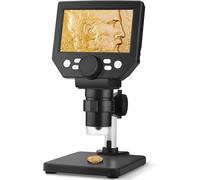 Sunowl Microscope Numérique, Microscope USB avec Écran LCD de 4,3 Pouces, 1X-1000X avec 8 Lumières LED pour Soudure, École, Lab, Réparation de Circuits Imprimés