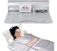 Sunowl Sauna Infrarouge, 2 Zones Far Infrared Sauna Blanket 220V, Couverture Thermique de Thérapie Infrarouge Lointain Home Spa pour Modelage du Corps Désintoxication Fitness Beauté