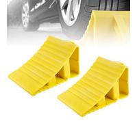 SUNOYA 2 Pièces Cale Roue de Voiture, Cale Roue Caoutchouc, Cale pour Remorque, Pneus Slip Stopper, Antidérapant VéHicule Camion Roue Pneu Cale Stop, Bloc pour Tire Stopper for Car Truck Trailer