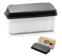 SUNOYA Boîte À Pain, Huche A Pain Avec Trou D'aération, Boîte À Pain Intelligente, Boîte De Rangement Sans Bpa - Les Pâtisseries Restent Fraîches Plus Longtemps(33,5 * 17,5 * 15,5 Cm)