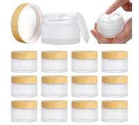 SUNOYA Contenant Cosmetique Vide, 12 Pièces Creme A Depolir Le Verre 30g, Pot Vide Cosmétiques, Pots Cosmétiques Vides Pour Cosmétiques Crèmes Poudre Lotion