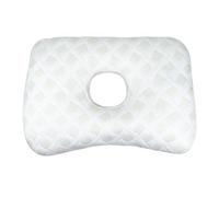 SUNOYA Coussin de piercing avec trou, coussin donut avec trou d'oreille, mini coussin de soutien orthopédique, coussin donut pour soulager les douleurs d'oreille et le soutien du cou, blanc
