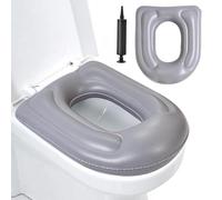 SUNOYA Coussin de siège de toilette gonflable avec ventouse, housse de siège de toilette réglable en hauteur, housse de siège de toilette, étanche pour personnes âgées, adultes, handicapés
