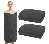 SUNOYA Lot de 2 grandes serviettes de bain XXL 100 x 200 cm, grandes serviettes de bain en coton, pour serviettes de sauna, serviette de plage, serviettes de bain, très absorbantes