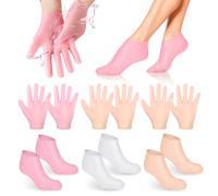 SUNOYA Lot de 3 paires de chaussettes hydratantes en silicone pour pieds - Antidérapantes - Spa - Soins des pieds secs et fissurés