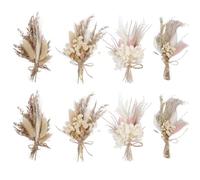 SUNOYA Mini Fleurs Séchées, Lot De 8 Bouquet De Fleurs Séchées Naturelles, Fleur Sechees Decoration pour Scrapbooking Bricolage Fabrication Artisanat, Mariage et Fête