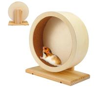SUNOYA Roue d'exercice pour Hamster et autres petits animaux - Roue de course silencieuse en bois (15cm)