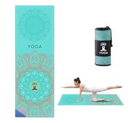 SUNOYA Serviette de yoga antidérapante, tapis de yoga antidérapant, 185 × 63 cm, serviette de yoga pour pilates gym chaude