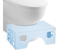 SUNOYA Tabouret de toilette pliable, tabouret de toilette pliable, tabouret de toilette pour adulte, tabouret physiologique, salle de bain pour les toilettes dans la salle de bain à la maison (bleu)
