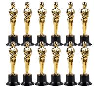 SUNOYA Trophée Personnalisable, 12 Pièces Trophée Football, Statuettes de Trophées en Plastique, Trophées en Plastique Mini, Trophée Personnalisé pour Football Sports Awards and Awards Galas