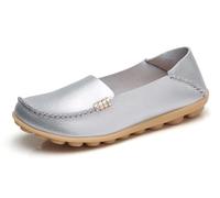 Sunporx Mocassins de Conduite pour Femmes Cuir Mocassins Confortables Respirant Mocassin d’infirmière Orteil Rond Marche Sauvage Mode Chaussures Douces