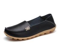 Sunporx Mocassins de Conduite pour Femmes Cuir Mocassins Confortables Respirant Mocassin d’infirmière Orteil Rond Marche Sauvage Mode Chaussures Douces