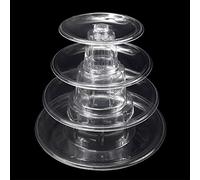 SUNPRETTY 4 Tiers Macaron Carousel Cupcake Holder Cake Food Stand Présentoir Dessert pour Mariage Fête d'anniversaire Boulangerie Décor Macaron Affichage