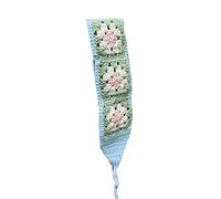 Sunproof Bandeau à cheveux en crochet pour femme Motif floral Rectangle Turban Doux Élastique Accessoires pour cheveux