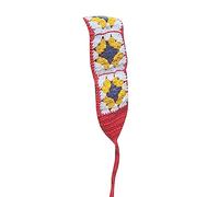 Sunproof Bandeau à cheveux rectangulaire en crochet pour femme - Turban élastique - Accessoires pour cheveux de printemps - Bandana en tricot pour femme