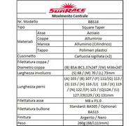 Sunrace Boîtier De Pédalier Bbs18
