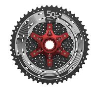 SunRace Cassette Mx80 Argenté 11 vitesses 11-51t Noir/Rouge