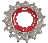 SUNRACE Lockring Rosso+Pignoni 11V in Alluminio Argento - Corpetto