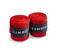 SUNRIDE Bandages pour Chevaux, stabilisent Les tendons et Les ligaments - Respirants, régulateurs de température (Ensemble de 2) (Rouge)