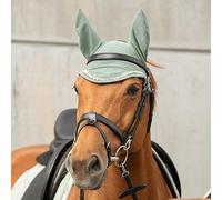 SUNRIDE Bonnet Anti-Mouches Wellington - atténue Les bruits environnants, protège des Insectes, Facile d'entretien - avec Strass (Poney, Olive)