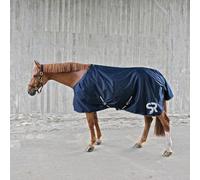 SUNRIDE Couverture de Pluie 0g pour Chevaux (Glasgow) - combinable avec des sous-couvertures - Couverture extérieure 100% imperméable - 1200D (105cm, Bleu)